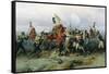 The Exploit of the Mounted Regiment in the Battle of Austerlitz, 1884-Bogdan Willewalde-Framed Stretched Canvas