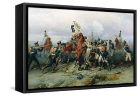 The Exploit of the Mounted Regiment in the Battle of Austerlitz, 1884-Bogdan Willewalde-Framed Stretched Canvas