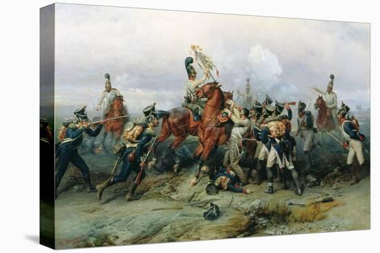 The Exploit of the Mounted Regiment in the Battle of Austerlitz, 1884-Bogdan Willewalde-Stretched Canvas