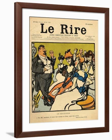 The Explorers, from the Front Cover of 'Le Rire', 18th May 1901-Emmanuel Poire Caran D'ache-Framed Giclee Print