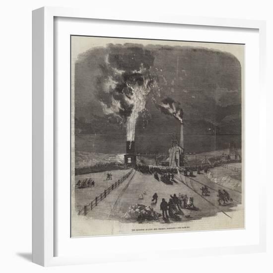 The Explosion at Lund Hill Colliery, Barnsley-null-Framed Giclee Print