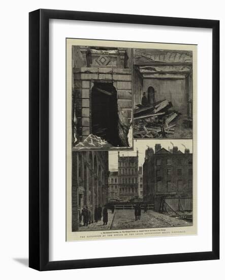 The Explosion at the Office of the Local Government Board, Whitehall-null-Framed Giclee Print