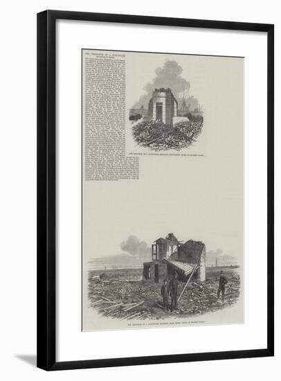 The Explosion of Gunpowder Magazine at Erith-null-Framed Giclee Print