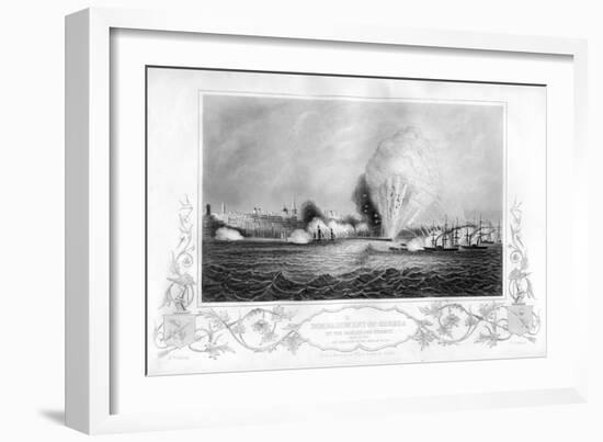 The Explosion of the 'Imperial Mole' During the Bombardment of Odessa, Ukraine, 1854-George Greatbatch-Framed Giclee Print