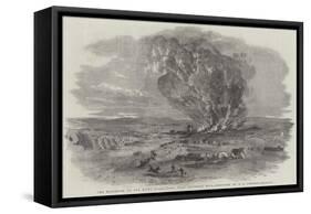 The Explosion of the Right Siege-Train, Near Inkerman Mill-Edward Angelo Goodall-Framed Stretched Canvas