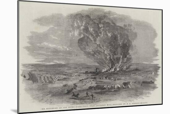 The Explosion of the Right Siege-Train, Near Inkerman Mill-Edward Angelo Goodall-Mounted Giclee Print