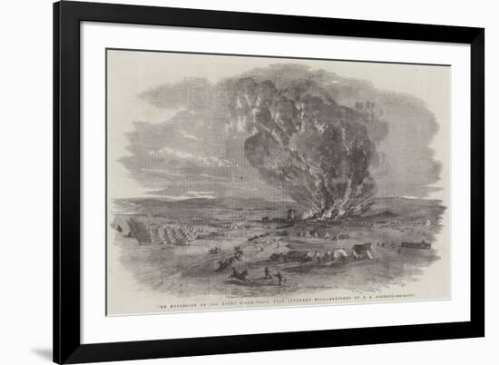 The Explosion of the Right Siege-Train, Near Inkerman Mill-Edward Angelo Goodall-Framed Premium Giclee Print