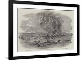 The Explosion of the Right Siege-Train, Near Inkerman Mill-Edward Angelo Goodall-Framed Premium Giclee Print