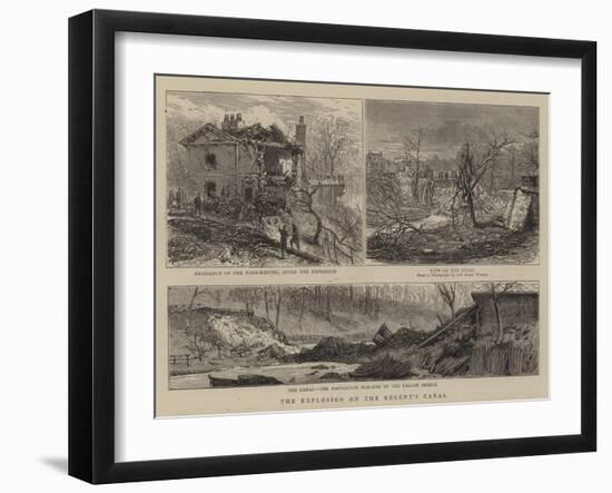 The Explosion on the Regent's Canal-null-Framed Giclee Print