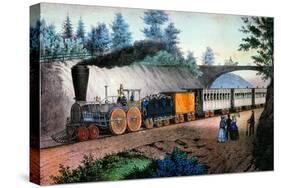 The Express Train, c1849-Currier & Ives-Stretched Canvas