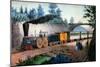 The Express Train, c1849-Currier & Ives-Mounted Giclee Print