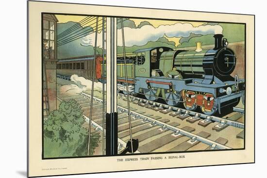 The Express Train Passing a Signal-Box-Charles Robinson-Mounted Art Print