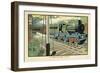 The Express Train Passing a Signal-Box-Charles Robinson-Framed Art Print