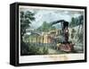 The Express Train, USA, 1870-Currier & Ives-Framed Stretched Canvas