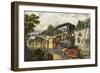 The Express Train-Currier & Ives-Framed Giclee Print