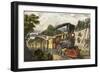 The Express Train-Currier & Ives-Framed Giclee Print