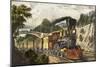 The Express Train-Currier & Ives-Mounted Giclee Print