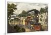 The Express Train-Currier & Ives-Framed Giclee Print