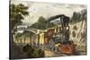 The Express Train-Currier & Ives-Stretched Canvas