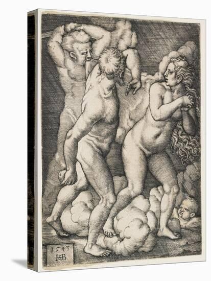 The Expulsion from Paradise, 1543-Hans Sebald Beham-Stretched Canvas