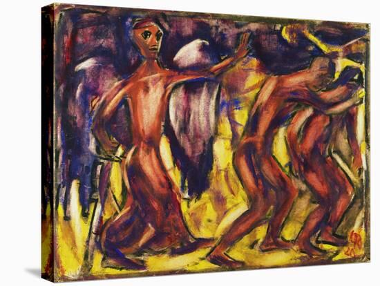 The Expulsion from Paradise, 1920 (Gouache on Paper)-Christian Rohlfs-Stretched Canvas