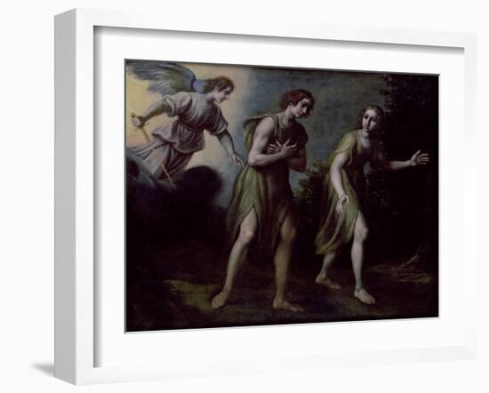 The Expulsion of Adam and Eve from Paradise-Francesco Curradi-Framed Giclee Print