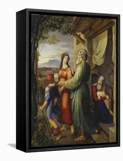 The Expulsion of Hagar, 1824-Moritz Kellerhoven-Framed Stretched Canvas