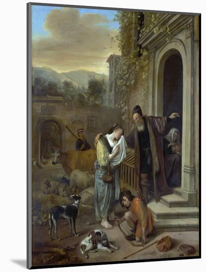 The Expulsion of Hagar, around 1655-57-Jan Steen-Mounted Giclee Print