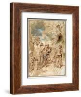 The Expulsion of Hagar-Giovanni Benedetto Castiglione-Framed Giclee Print