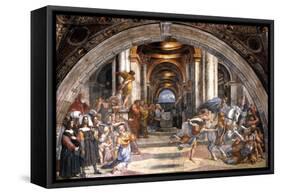 The Expulsion of Heliodorus, 1511-1512-Raphael-Framed Stretched Canvas