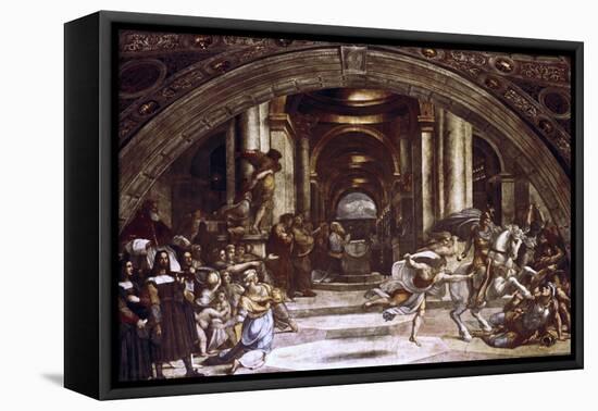 The Expulsion of Heliodorus from the Temple, 1512-1514-Raphael-Framed Stretched Canvas