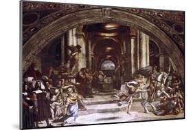 The Expulsion of Heliodorus from the Temple, 1512-1514-Raphael-Mounted Giclee Print