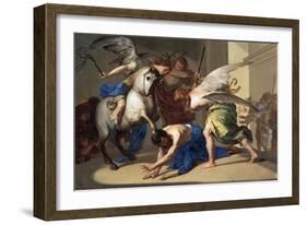 The Expulsion of Heliodorus from the Temple, C1650-Bernardo Cavallino-Framed Giclee Print