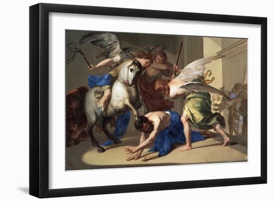 The Expulsion of Heliodorus from the Temple, C1650-Bernardo Cavallino-Framed Giclee Print