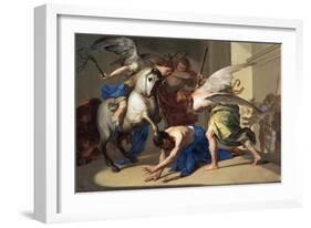 The Expulsion of Heliodorus from the Temple, C1650-Bernardo Cavallino-Framed Giclee Print