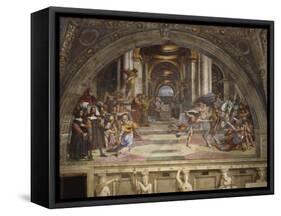 The Expulsion of Heliodorus from the Temple, Stanza Di Eliodoro, 1511-12-Raphael-Framed Stretched Canvas