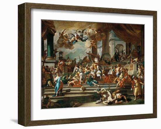 The Expulsion of Heliodorus from the Temple-Francesco Solimena-Framed Giclee Print