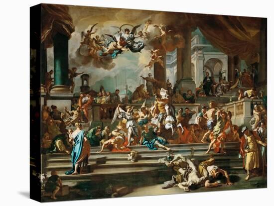 The Expulsion of Heliodorus from the Temple-Francesco Solimena-Stretched Canvas