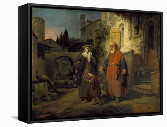 The Expulsion of Hgar and Ishmael, 1666-Gerbrandt Van Den Eeckhout-Framed Stretched Canvas