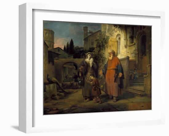 The Expulsion of Hgar and Ishmael, 1666-Gerbrandt Van Den Eeckhout-Framed Giclee Print