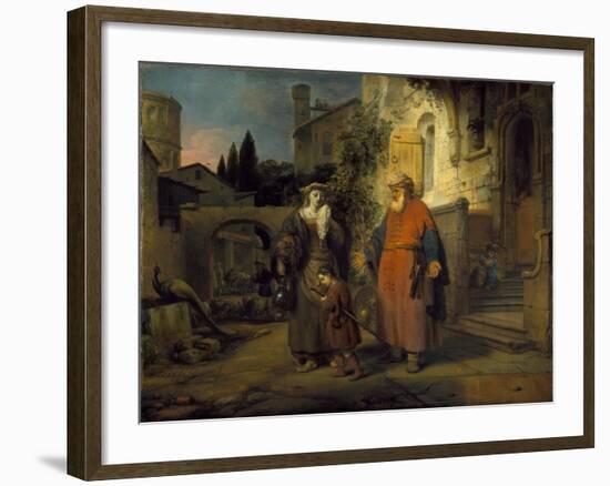 The Expulsion of Hgar and Ishmael, 1666-Gerbrandt Van Den Eeckhout-Framed Giclee Print