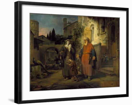 The Expulsion of Hgar and Ishmael, 1666-Gerbrandt Van Den Eeckhout-Framed Giclee Print