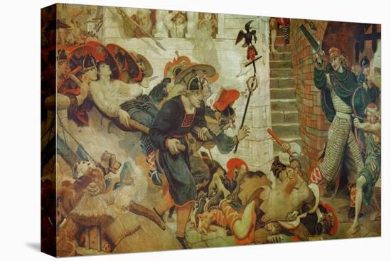 The Expulsion of the Danes from Manchester, 920 AD-Ford Madox Brown-Stretched Canvas