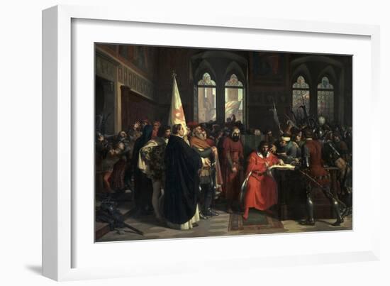 The Expulsion of the Duke of Athens, 1860-Stefano Ussi-Framed Giclee Print