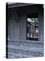 The Exquisitely Carved 300 Year Old Wood Facade of a Pol House, Ahmedabad, Gujarat State, India-John Henry Claude Wilson-Stretched Canvas