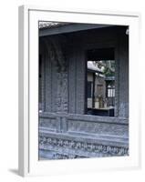 The Exquisitely Carved 300 Year Old Wood Facade of a Pol House, Ahmedabad, Gujarat State, India-John Henry Claude Wilson-Framed Photographic Print