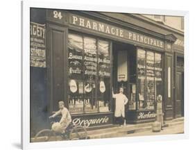 The Exterior of a Chemist's Shop Most Probably in Paris-null-Framed Photographic Print