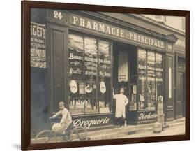 The Exterior of a Chemist's Shop Most Probably in Paris-null-Framed Photographic Print