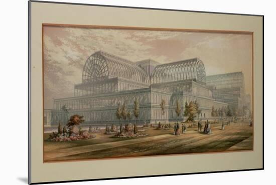The Exterior of Crystal Palace, Sydenham-George Baxter-Mounted Giclee Print