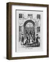 The Exterior of Fleet Prison with Debtor's Grate-null-Framed Art Print